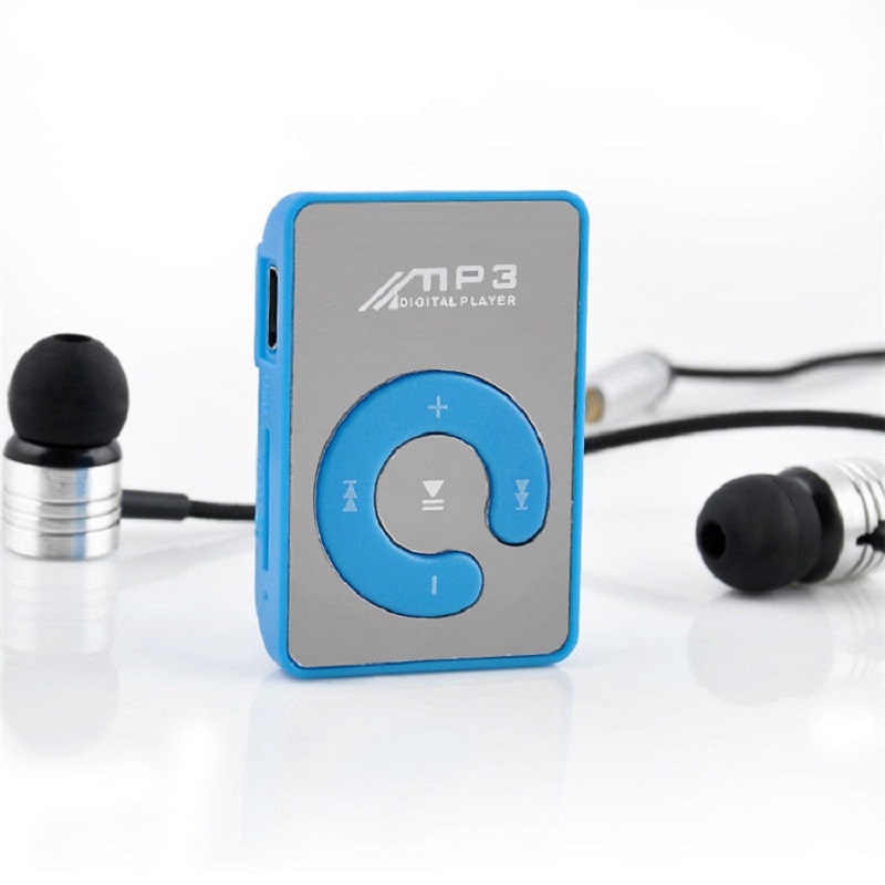 MP3 Player Mirror Clip USB Sport Support micro TF Card Music Media Player mini clip without Screen