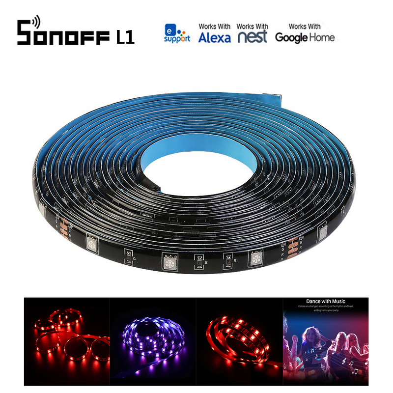 Sonoff 5050RGB-2M/5M LED Strip Dimmable Flexiable Smart Colorful Light Strip Work With Sonoff L1 Controller Support Alexa
Sonoff 5050RGB-2M/5M LED Strip Dimmable Flexiable Smart Colorful Light Strip Work With Sonoff L1 Controller Support Alexa