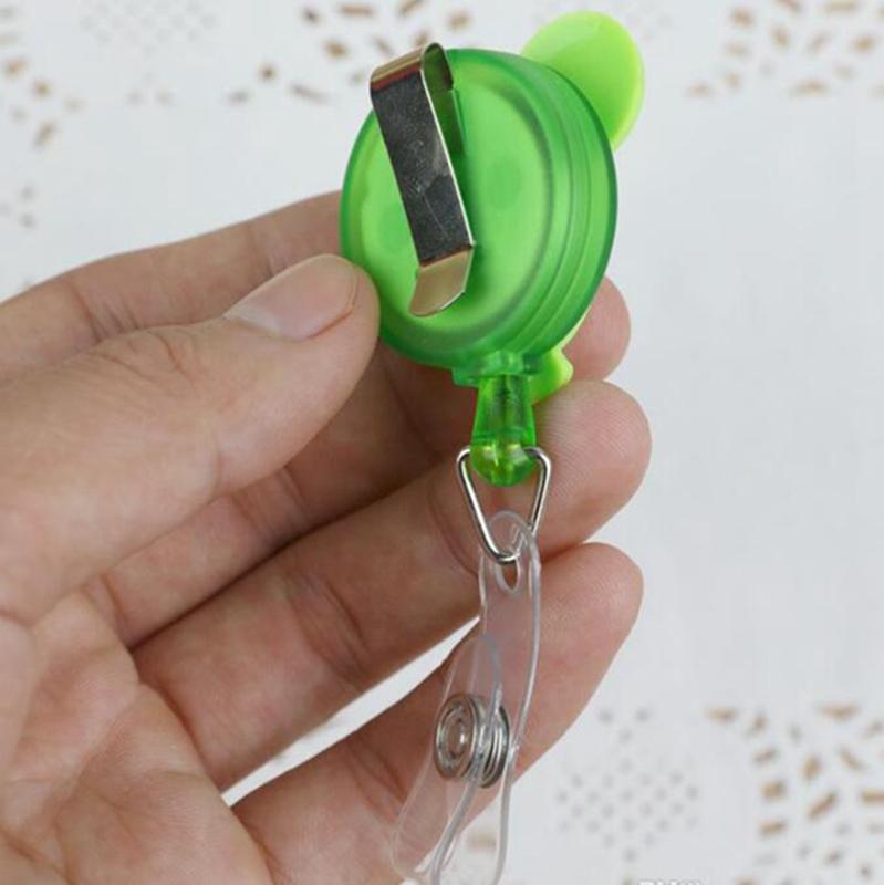 Retractable Badge Reel Pull Buckle ID Card Badge Holder Cute Cartoon Silicone Reels Belt Clip Anti-Lost Clip 120pcs IIA100