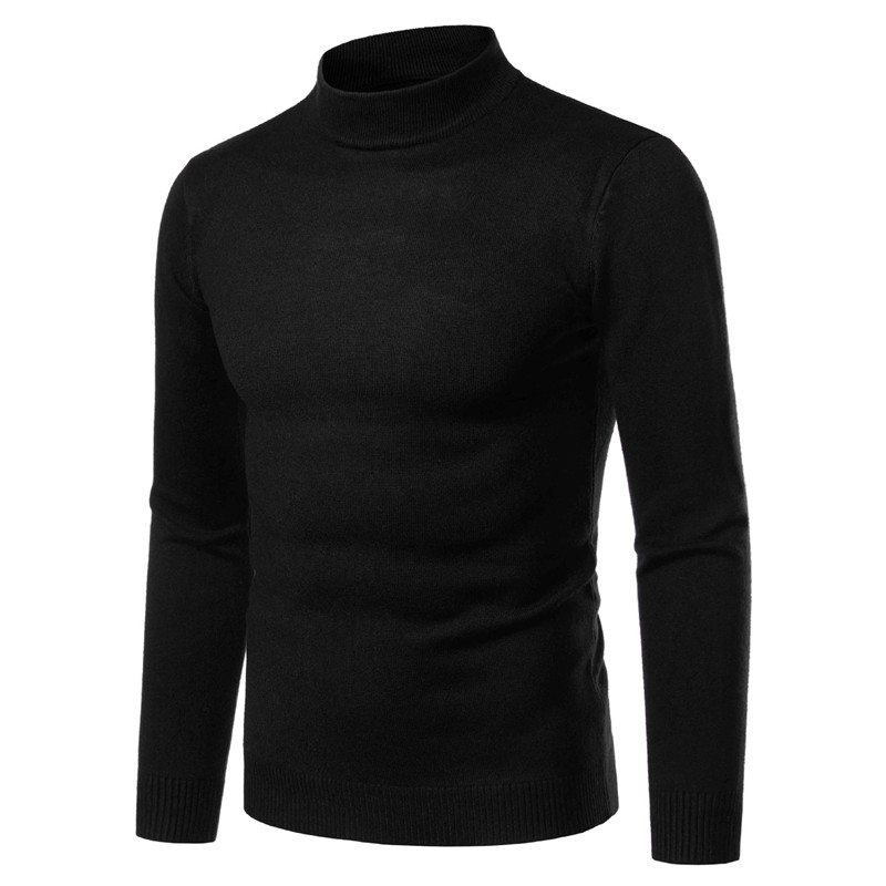 Men Half Turtleneck Pullover Autumn Winter Soft Warm Comfortable Solid Slim Fit Clothes Knitted Cotton Hombre Sweater Pull Homme, Black
Men Half Turtleneck Pullover Autumn Winter Soft Warm Comfortable Solid Slim Fit Clothes Knitted Cotton Hombre Sweater Pull Homme, Black