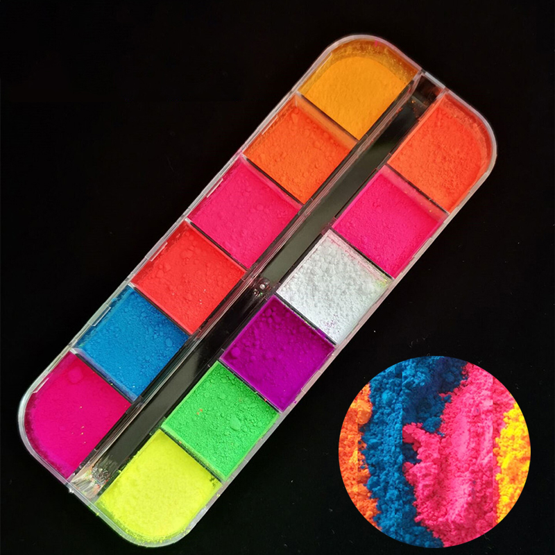 12Gird/Box Lasting Fluorescent Matte Eyeshadow Neon Pigment Powder Halloween Decoration Eyeshadow Palette, 1 box
12Gird/Box Lasting Fluorescent Matte Eyeshadow Neon Pigment Powder Halloween Decoration Eyeshadow Palette, 1 box