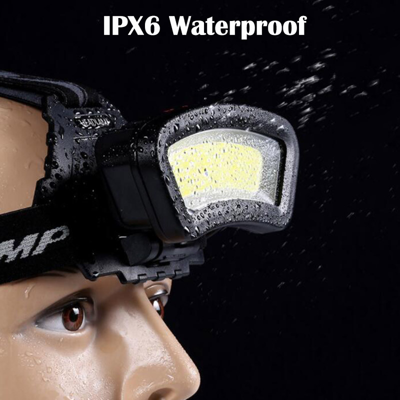 Powerful COB LED Headlamp head Headlight USB Head Lamp Lighting lampe frontale Light Torches Lamp 18650 battery1