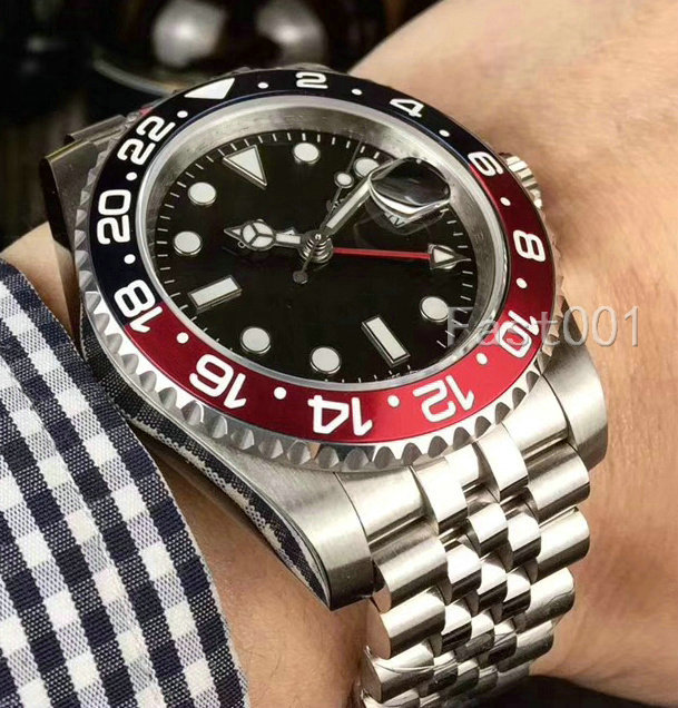 GMT Ceramic Fashion Mens Mechanical Stainless Steel Automatic Movement Watch Luxury Designer Self-wind Jubilee master Watches Wristwatches
GMT Ceramic Fashion Mens Mechanical Stainless Steel Automatic Movement Watch Luxury Designer Self-wind Jubilee master Watches Wristwatches