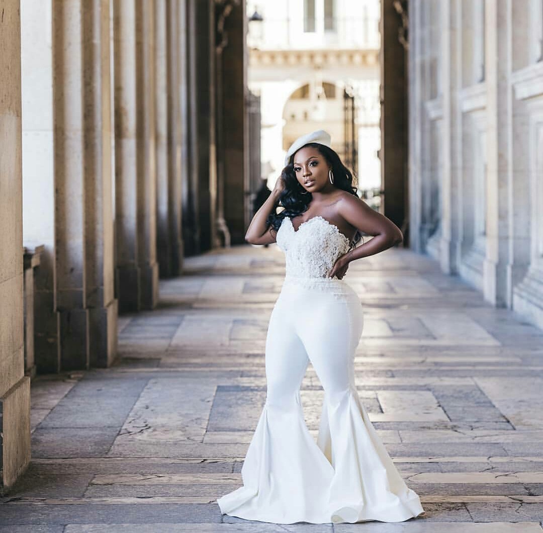 Plus Size Mermaid Wedding Dresses Jumpsuits Sweetheart Neck Lace Appliques Bridal Gowns Beach Floor Length Backless Wedding Dress