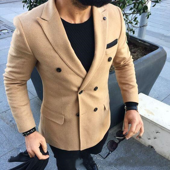 2020 Beige Tweed Double-breasted Coat Men Fall Winter Fashion Casual Suit Jacket Mens Slim Fit Businee Blazer Male Outerwear, Black
2020 Beige Tweed Double-breasted Coat Men Fall Winter Fashion Casual Suit Jacket Mens Slim Fit Businee Blazer Male Outerwear, Black