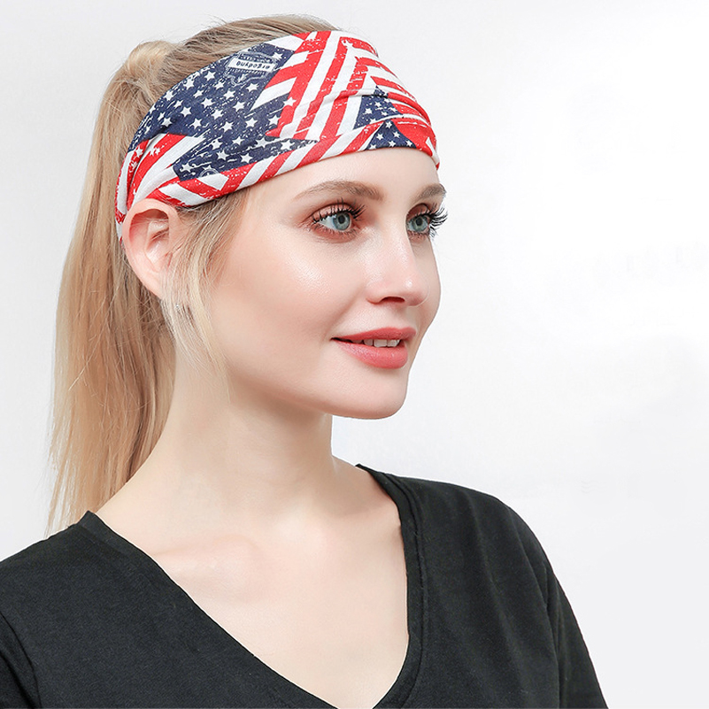 Old Cobbler 2021 European and American Hair Band printing Headwear Sports Yoga Headband Sweat absorption Stop Wide brimmed scarf Wholesale customization YWGX-01 от DHgate WW