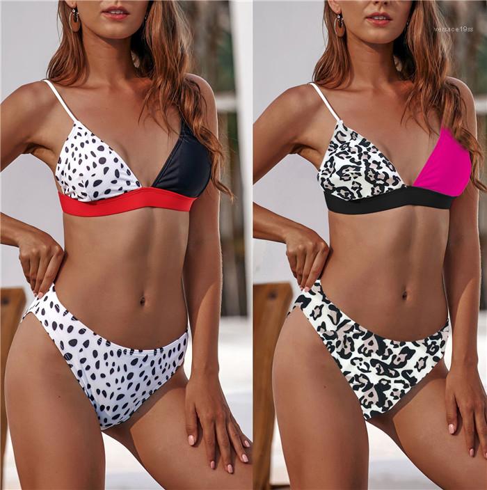 Sexy Summer Swimsuit Famale Bathing Suit Women Cartoon Leopard Splice Bikini Contrast Color Mid Waist
Sexy Summer Swimsuit Famale Bathing Suit Women Cartoon Leopard Splice Bikini Contrast Color Mid Waist