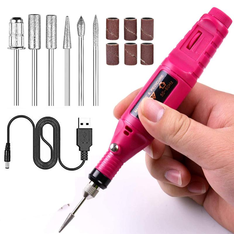USB Electric Nail Manicure Drill Art Pen File Polishing Machine Drills for Acrylic Decoration Grinding Tools Kit Set Equipment
USB Electric Nail Manicure Drill Art Pen File Polishing Machine Drills for Acrylic Decoration Grinding Tools Kit Set Equipment