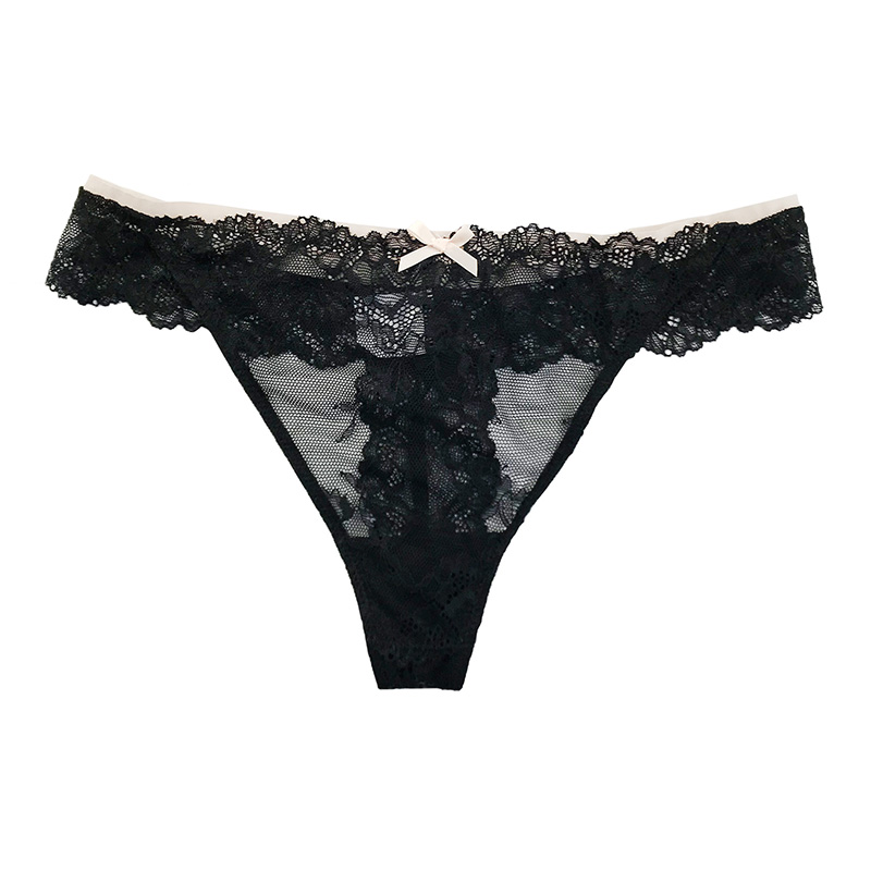 Light and thin traceless transparent lace T-shaped underpants women's low waist t-pants, See chart
Light and thin traceless transparent lace T-shaped underpants women's low waist t-pants, See chart
