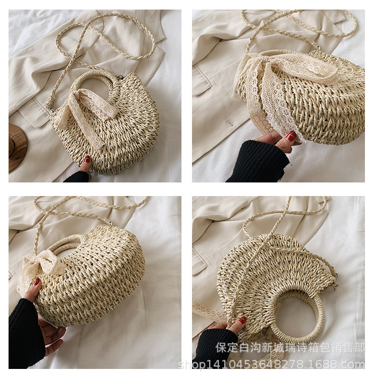 Summer Straw Woven Small Female Bag 2020 Popular New Wave Fashion Shoulder Messenger Bag Wild Lady Handbag