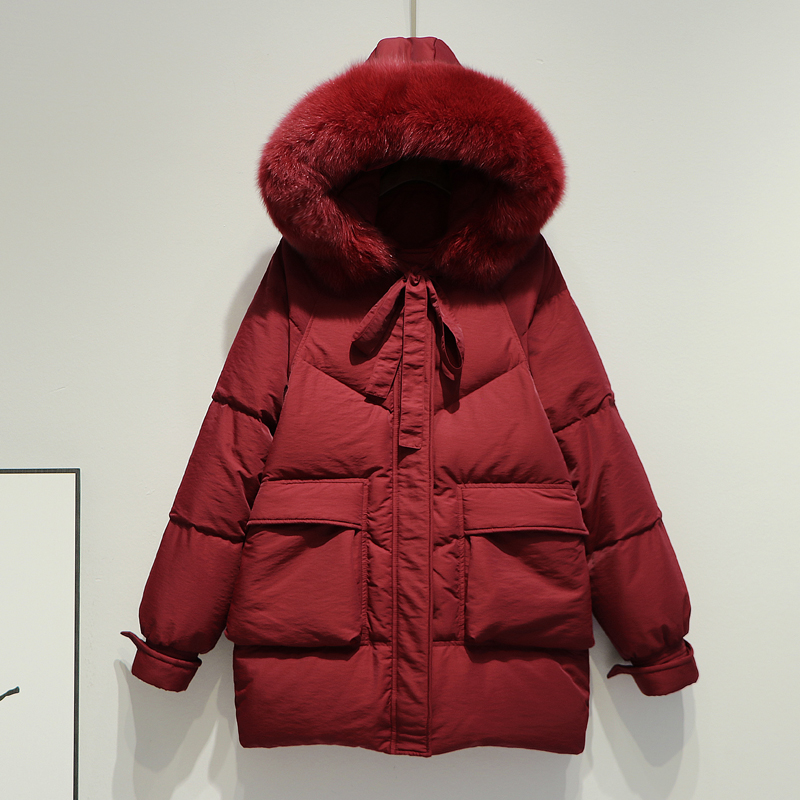 Janveny Women' Winter Down Jacket Hooded Natural Fur Collar 90% White Duck Down Puffer Coat Female Long Parkas Snow Outwear, Black
Janveny Women' Winter Down Jacket Hooded Natural Fur Collar 90% White Duck Down Puffer Coat Female Long Parkas Snow Outwear, Black
