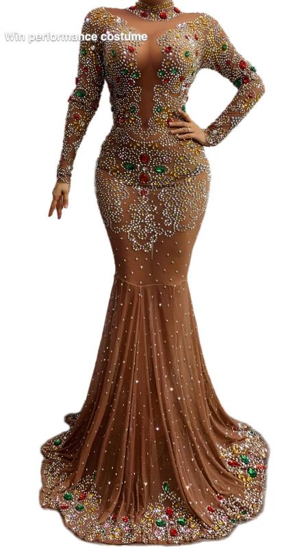 trendy Sell Sexy Mesh Perspective Sparkly Crystals Long Evening Party Dresses Rhinestone Celebration Birthday Dresses, Nude
trendy Sell Sexy Mesh Perspective Sparkly Crystals Long Evening Party Dresses Rhinestone Celebration Birthday Dresses, Nude