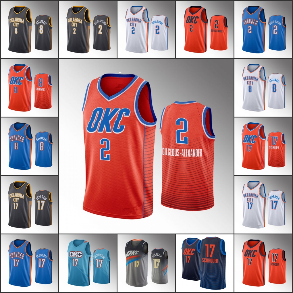 Men Oklahoma City Thunder Basketball Jersey Shai Gilgeous-Alexander Danilo Gallinari Dennis Schroder NBA 2019-20 Jerseys
Men Oklahoma City Thunder Basketball Jersey Shai Gilgeous-Alexander Danilo Gallinari Dennis Schroder NBA 2019-20 Jerseys
