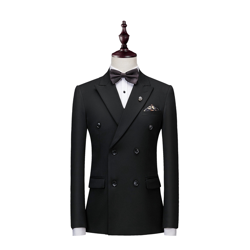 Silver Men Suits Slim Business Office Work Party Wedding Groom Tuxedo Stage Banquet Evening Dinner Double Breasted Six Buttons