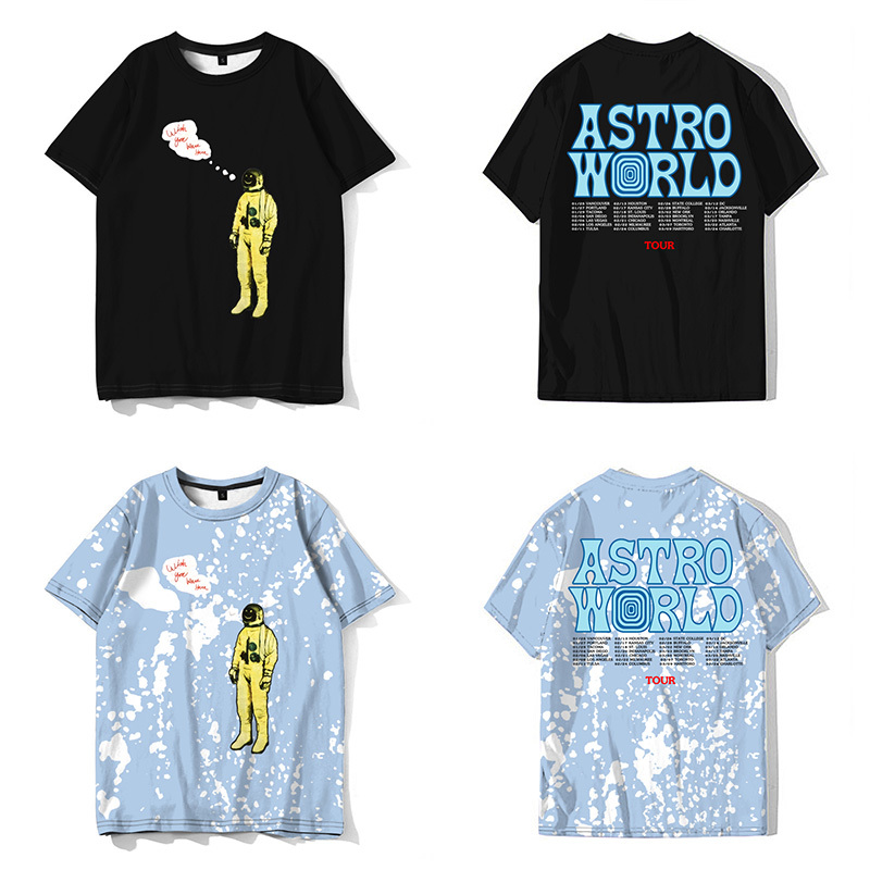 Travis Scott Astroworld Tour Astronaut Graffiti Tee Men and Women Personality Hip Hop Harajuku T-shirt Camiseta MX200721, White
Travis Scott Astroworld Tour Astronaut Graffiti Tee Men and Women Personality Hip Hop Harajuku T-shirt Camiseta MX200721, White
