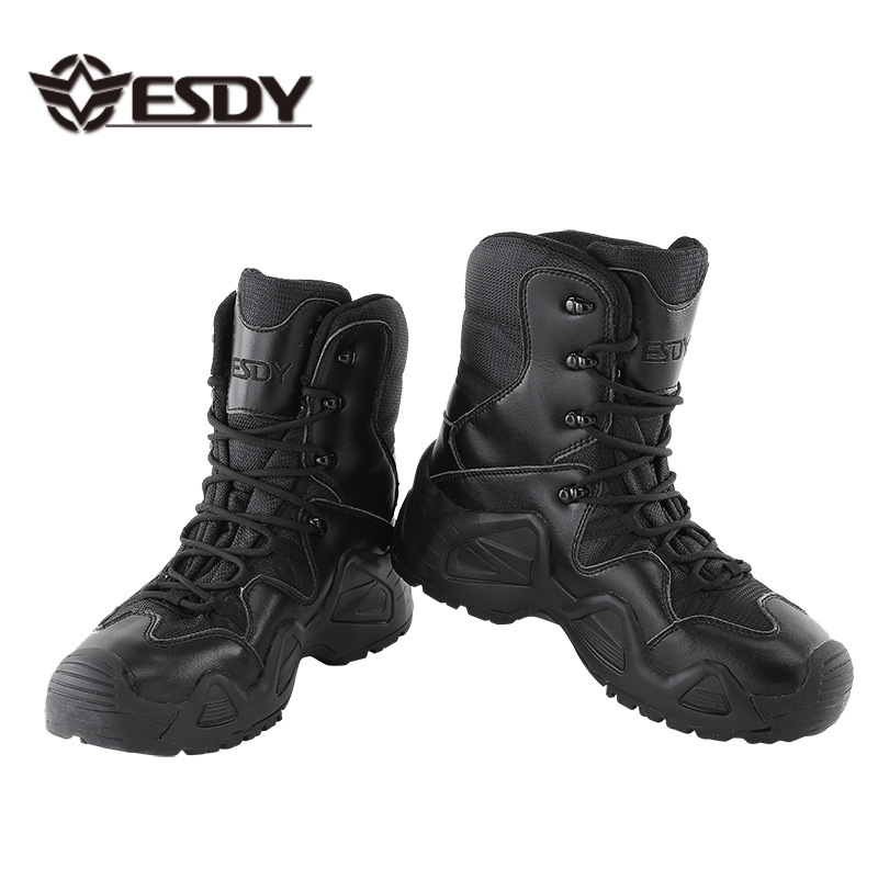 Cross border esdy men's tactical outdoor anti sprinkling breathable high help boots mountaineering and hiking, Black
Cross border esdy men's tactical outdoor anti sprinkling breathable high help boots mountaineering and hiking, Black