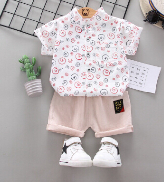 Toddler Baby Boys Kids Outfit Set Turn Down Collar Shirts Short Sleeve Button Creative Pattern Top Short Elastic Band Pants Set, Blue
Toddler Baby Boys Kids Outfit Set Turn Down Collar Shirts Short Sleeve Button Creative Pattern Top Short Elastic Band Pants Set, Blue