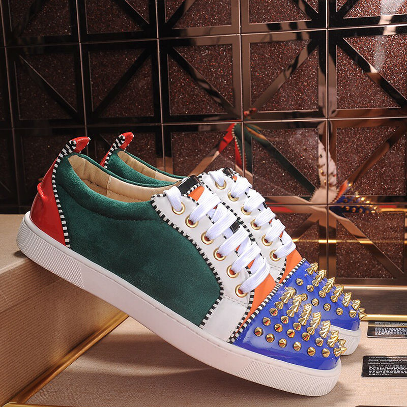 2020 Designer Sneakers Men Women Casual Shoes Party Dress low-top Studded Spikes Platforms Red Bottom Trainers Shoes Sneaker size 36-45, Color 5
2020 Designer Sneakers Men Women Casual Shoes Party Dress low-top Studded Spikes Platforms Red Bottom Trainers Shoes Sneaker size 36-45, Color 5