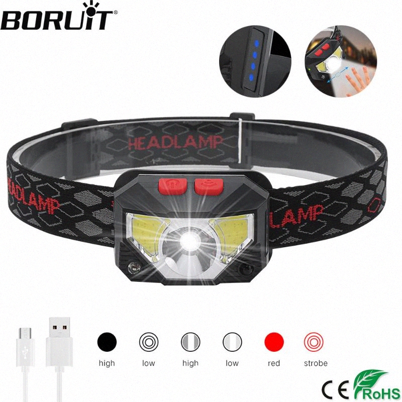 BORUiT 1000LM Induction Mini Headlamp XPG COB LED Motion Sensor Headlight Built In Battery Torch 6 Mode Rechargeable Flasglight IbeX#
BORUiT 1000LM Induction Mini Headlamp XPG COB LED Motion Sensor Headlight Built In Battery Torch 6 Mode Rechargeable Flasglight IbeX#