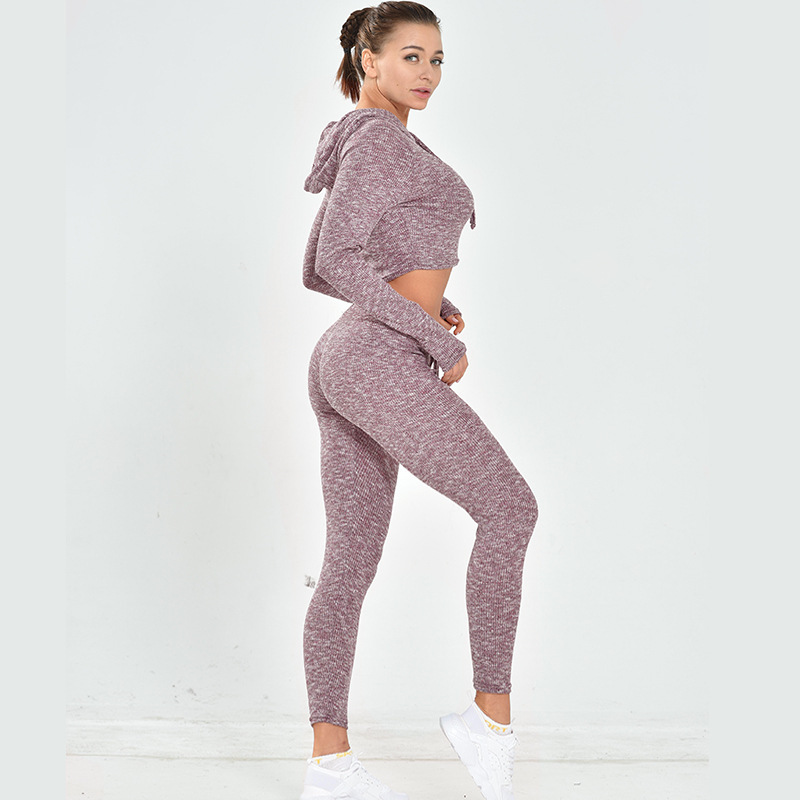 Knit Yoga Set Women Gym Clothes High Elasticity Hooded Gym Set 2 Piece Long Sleeves Workout Clothing Sportswear Female, Red
Knit Yoga Set Women Gym Clothes High Elasticity Hooded Gym Set 2 Piece Long Sleeves Workout Clothing Sportswear Female, Red