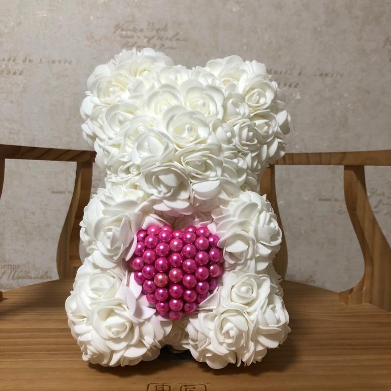 2020 25cm Artificial Pearl Heart Teddy Bear Handmade Bear of Roses For Women Valentine's Day Wedding Bithday Gift New Year, Light
2020 25cm Artificial Pearl Heart Teddy Bear Handmade Bear of Roses For Women Valentine's Day Wedding Bithday Gift New Year, Light