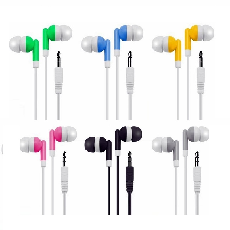 Wholesale Disposable earphones headphones low cost earbuds for Theatre Museum School library,hotel,hospital Gift