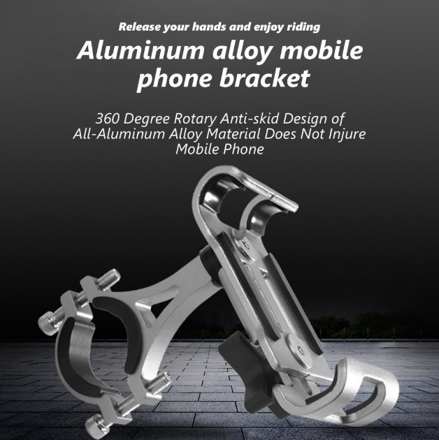 Aluminium Full Alloy Mobile Phone Holder Stands For Bicycle Motorcycle Metal Mountain Bike Road Bike Phone Holder