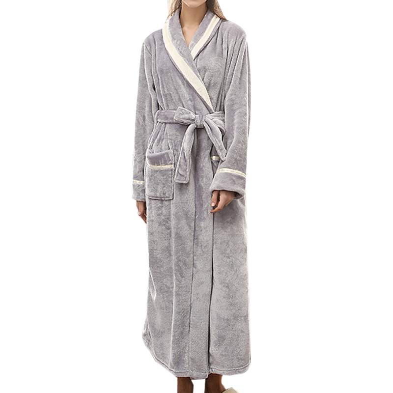 2020 Women Winter Homewear Warm Lounge Wear Cardigan Kimono Bathrobe Nightgowns Robes Velvet Bath Flannel Sleepwear Pajama