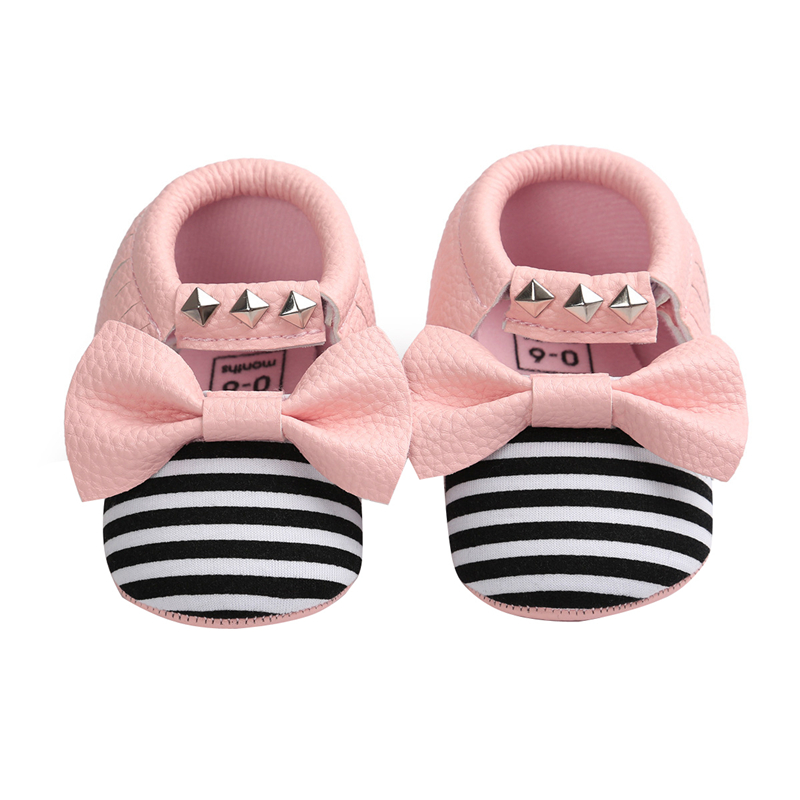Cute Infant Baby Leather Moccasins Striped Tassel Crib Shoes Anti-Skid First Walking, Pink
Cute Infant Baby Leather Moccasins Striped Tassel Crib Shoes Anti-Skid First Walking, Pink