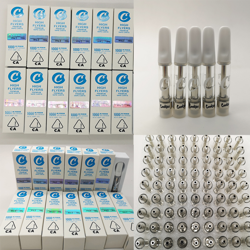 Cookies High Flyers Vape Pen Cartridges 1ml 0.8ml Empty Ceramic Coil White Tip Glass Tanks Thick Oil Atomizers Ecig Vaporizers Pen Packaging
Cookies High Flyers Vape Pen Cartridges 1ml 0.8ml Empty Ceramic Coil White Tip Glass Tanks Thick Oil Atomizers Ecig Vaporizers Pen Packaging