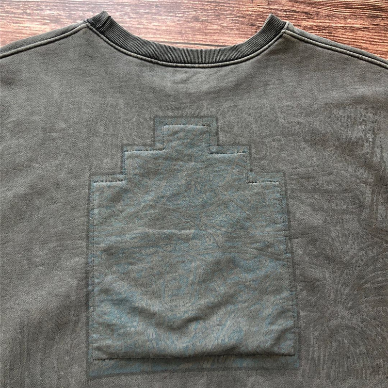 Thick 450g Cotton Dark Gray Hoodie Sweatshirts Crewneck Men Woman Top Quality Wash