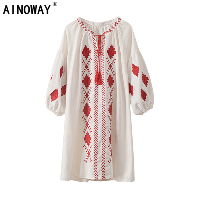 Vintage chic women Bohemian holiday floral embroidery mini dress ladies linen cotton lantern sleeves tassel dress vestidos, Black
Vintage chic women Bohemian holiday floral embroidery mini dress ladies linen cotton lantern sleeves tassel dress vestidos, Black