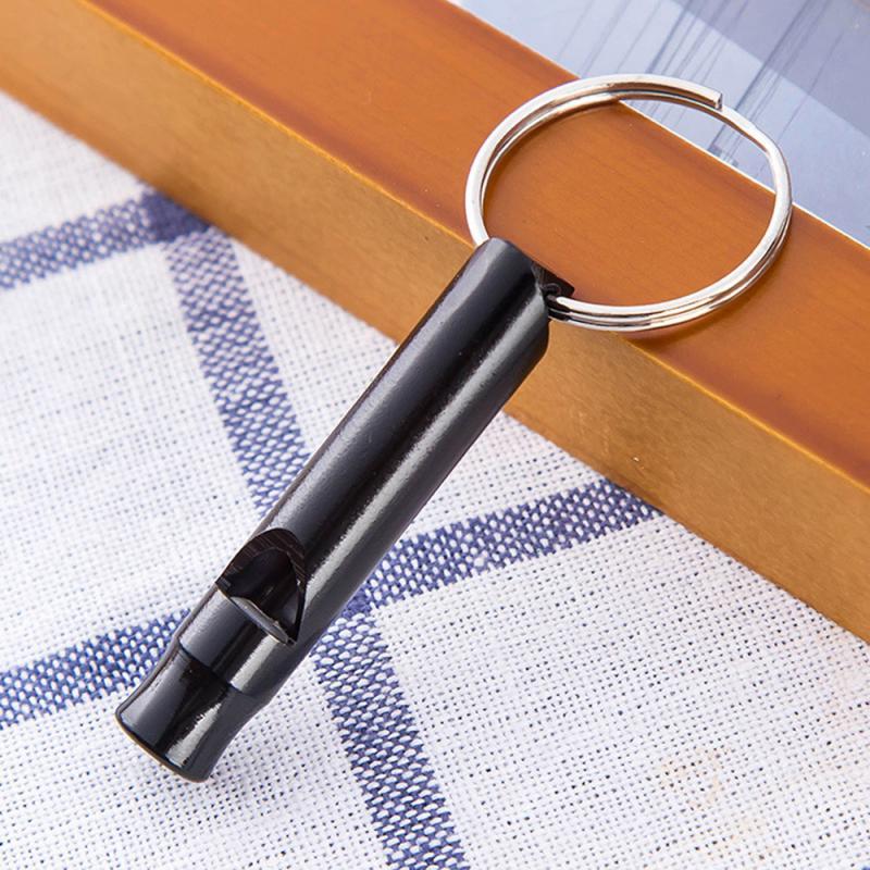 Whole Aluminum Alloy Whistle Mini Keyring Keychain Whistle Outdoor Emergency Alarm Survival Sport Camping Hunting Metal W