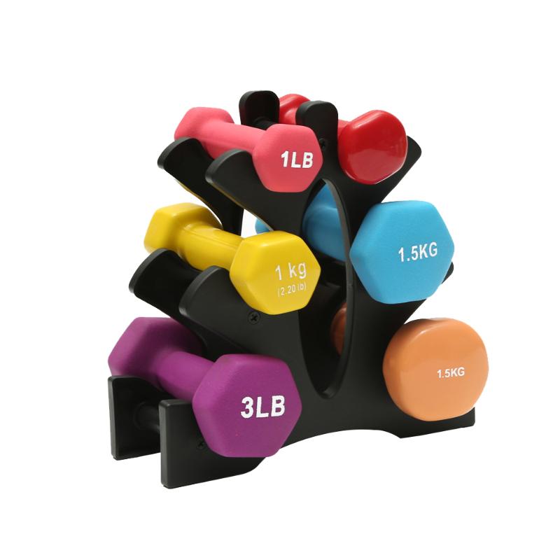 DMAR Dumbbells Rack Bracket Holder For Household For Fitness Home PVC Small Women Men Crossfit Body Building Exercise Equipment