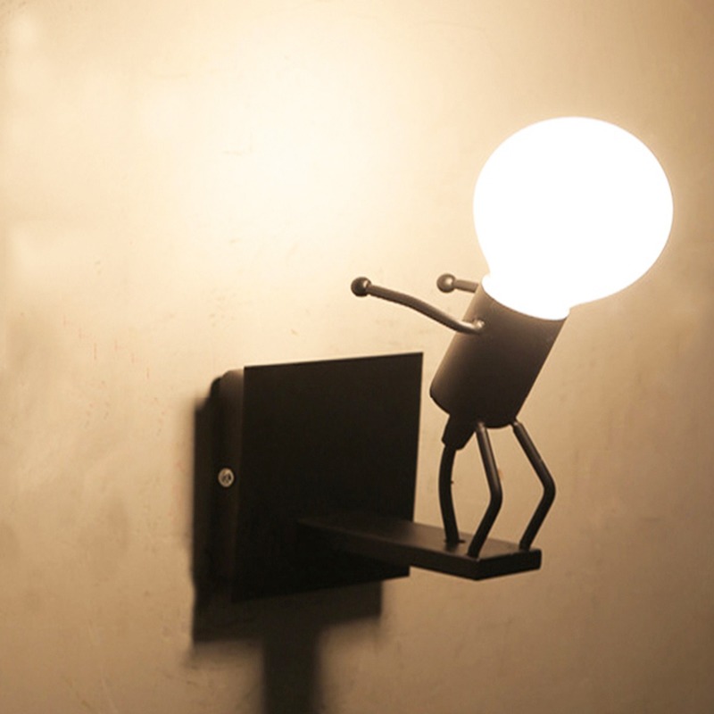 Chandelier Nordic Small Iron Wall Lamp Creative Support Bedside Living Room Bedroom Decorative bracket lamp XiaoFan
Chandelier Nordic Small Iron Wall Lamp Creative Support Bedside Living Room Bedroom Decorative bracket lamp XiaoFan