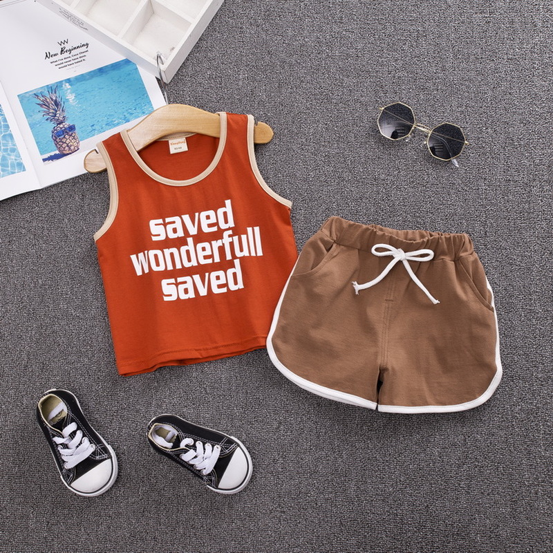Kid Baby Boy Vest Letter Clothing Set Casual Active Toddler T-shirt Suit Children Boys Clothes 1 2 3 4 Years, Brown
Kid Baby Boy Vest Letter Clothing Set Casual Active Toddler T-shirt Suit Children Boys Clothes 1 2 3 4 Years, Brown