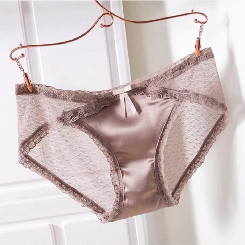 2020 New Sexy Satin Lace Panties High Quality Women's Underwear Sheer Dot Mesh Briefs Knickers Soft Transparrent Briefs Panty, Black
2020 New Sexy Satin Lace Panties High Quality Women's Underwear Sheer Dot Mesh Briefs Knickers Soft Transparrent Briefs Panty, Black