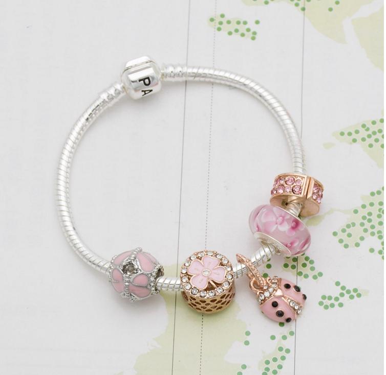 Charm Bracelet 925 Silver Bracelets For Women Royal Crown Beads butterfly and owl and flower charms Diy Jewelry christmas gift18-21CM
Charm Bracelet 925 Silver Bracelets For Women Royal Crown Beads butterfly and owl and flower charms Diy Jewelry christmas gift18-21CM