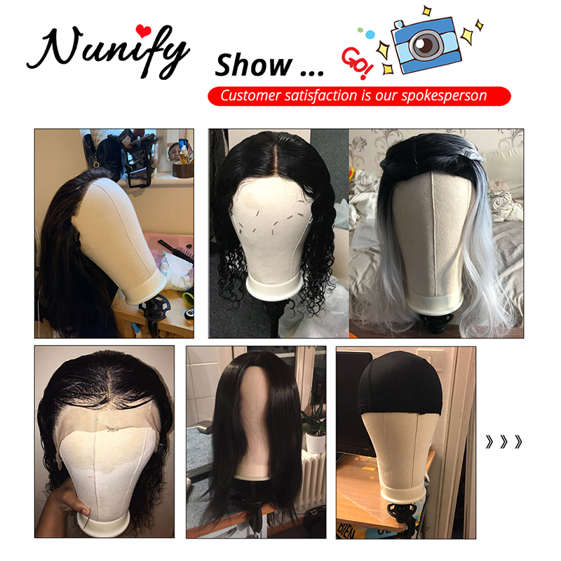 Nunify 21/22/23/24/25Inch Canvas Wig Head And Stand Manikin Head Wigs Mannequin Head Stand Wig Making Kit Hair Extension Holder CX200716