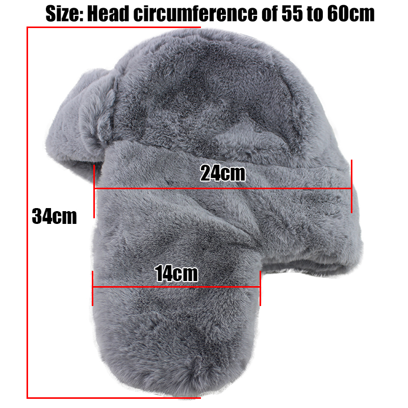 CAMOLAND Soviet Trapper Trooper Hat Mens Army Russian Ushanka Bomber Hat Winter Warm Caps Pilot Faux Rabbit Fur Earflap T200718