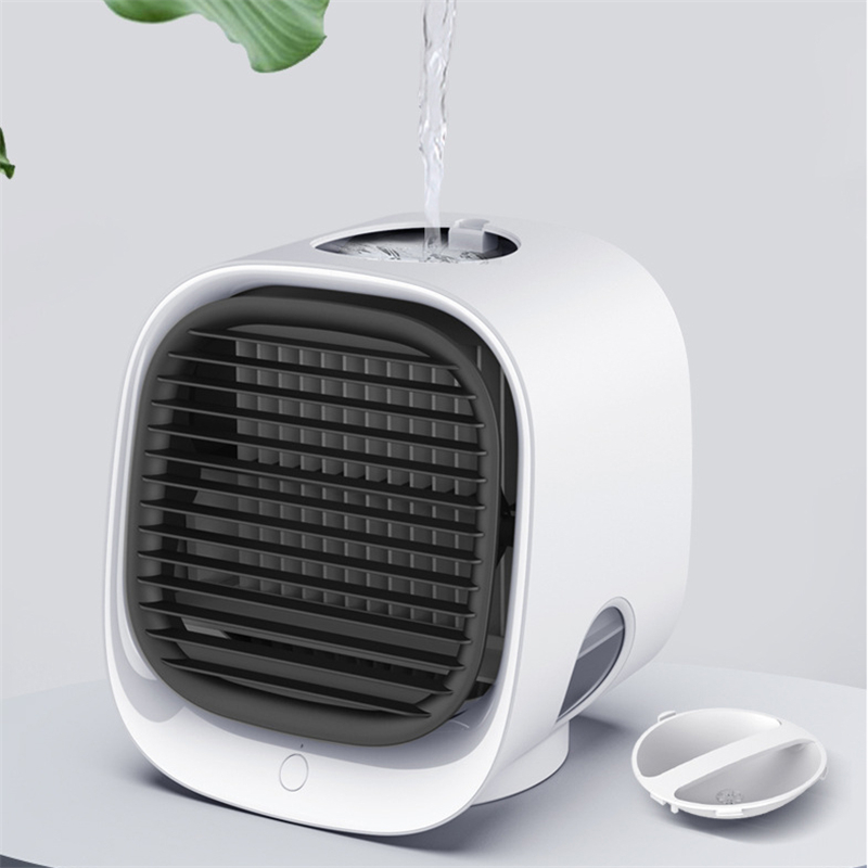 2020New Portable Air Conditioner Multifunction Humidifier Purifier USB Desktop Air Cooler Fan With Water Tank Home Handheld Humid