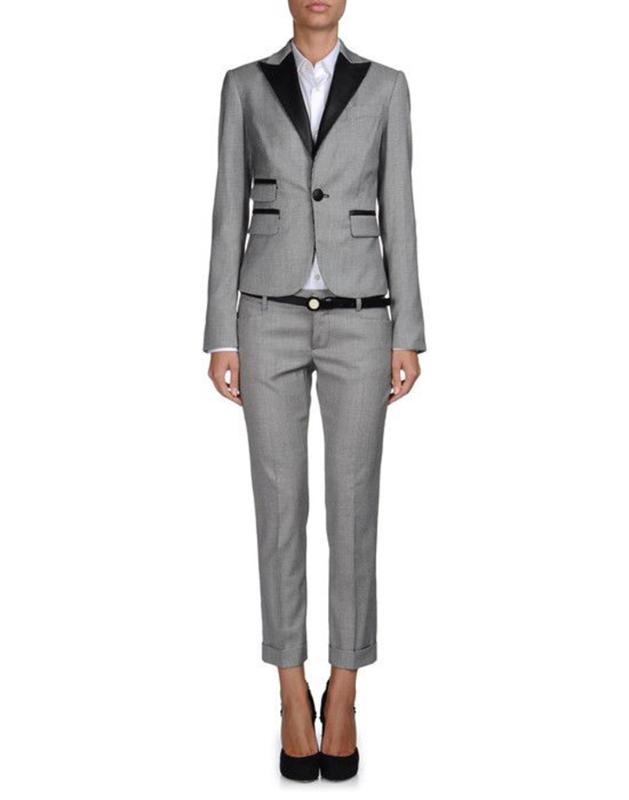 2 piece Gray Pant Suits Formal Ladies Office Uniform Designs Women Business Work Wear One Button Jacket with Trousers Set W44, Dark grey
2 piece Gray Pant Suits Formal Ladies Office Uniform Designs Women Business Work Wear One Button Jacket with Trousers Set W44, Dark grey