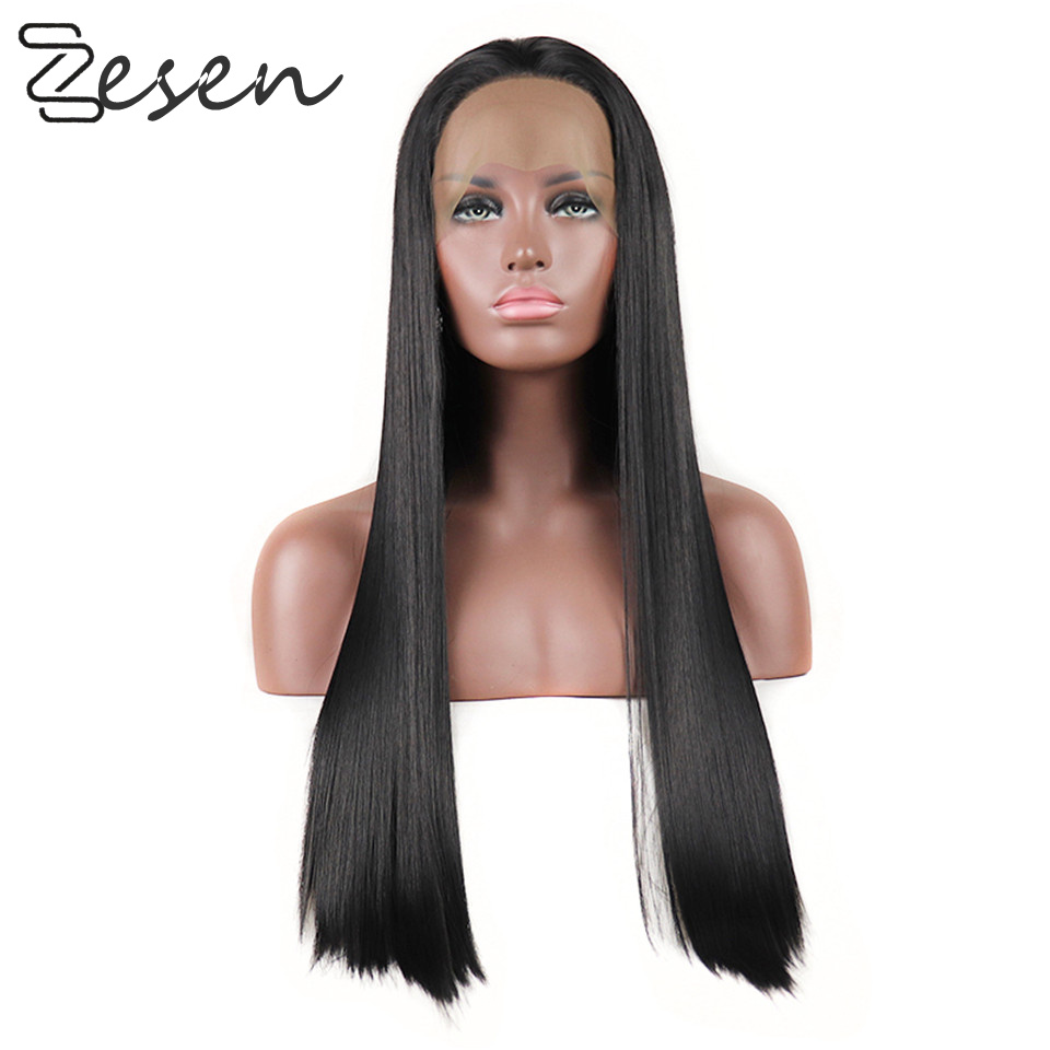 ZESEN Synthetic straight lace front wig hd lace wigs 13x4 glueless lace front wigs for women, Black
ZESEN Synthetic straight lace front wig hd lace wigs 13x4 glueless lace front wigs for women, Black