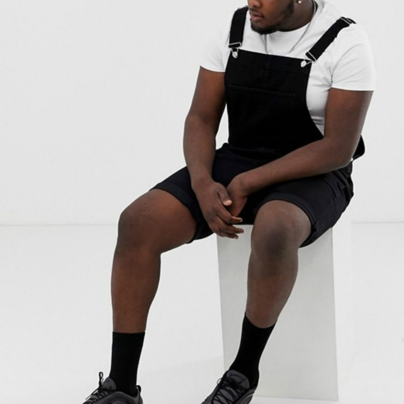 Mens Straight Overalls 2020 Summer Fashion Biker Shorts Distressed Cotton Work Clothes Pocket Black Short Jeans Men Slim Fit 3XL