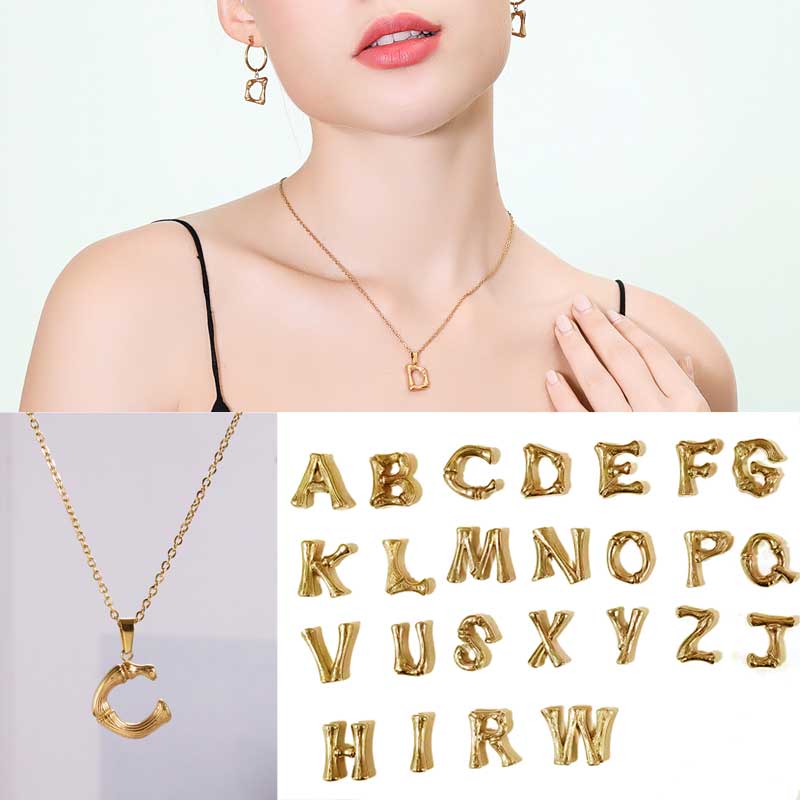 XUANHUA Stainless Steel Pendant Necklace 1.5cm Small Metal Bamboo 26 Letter Minimalist Initial Fashion Party Daily Jewelry Gift
XUANHUA Stainless Steel Pendant Necklace 1.5cm Small Metal Bamboo 26 Letter Minimalist Initial Fashion Party Daily Jewelry Gift