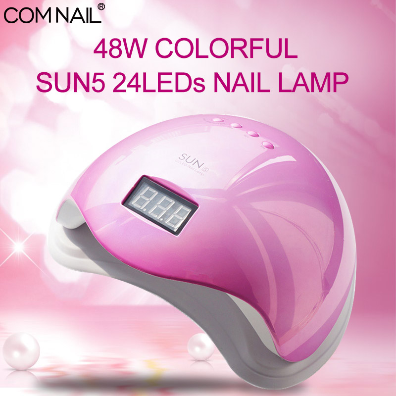 Nail Dryer LED UV Lamp Curing 30s/60s/99s Timer 48W For All Gels 24 Leds UV Lamp for Nail Machine Drying, Silver nail dryer