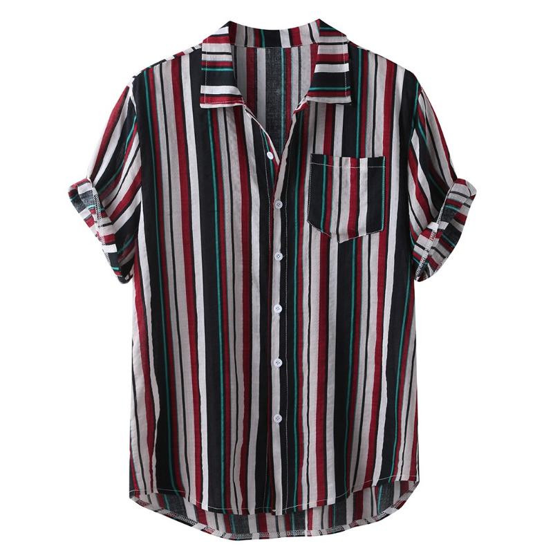 Feitong Men's Stripe Summer Shirt 2020 Pocket Casual Beach Holiday Shirts Short Sleeve Loose Buttons Hawaiian Shirt Blouse, Green
Feitong Men's Stripe Summer Shirt 2020 Pocket Casual Beach Holiday Shirts Short Sleeve Loose Buttons Hawaiian Shirt Blouse, Green