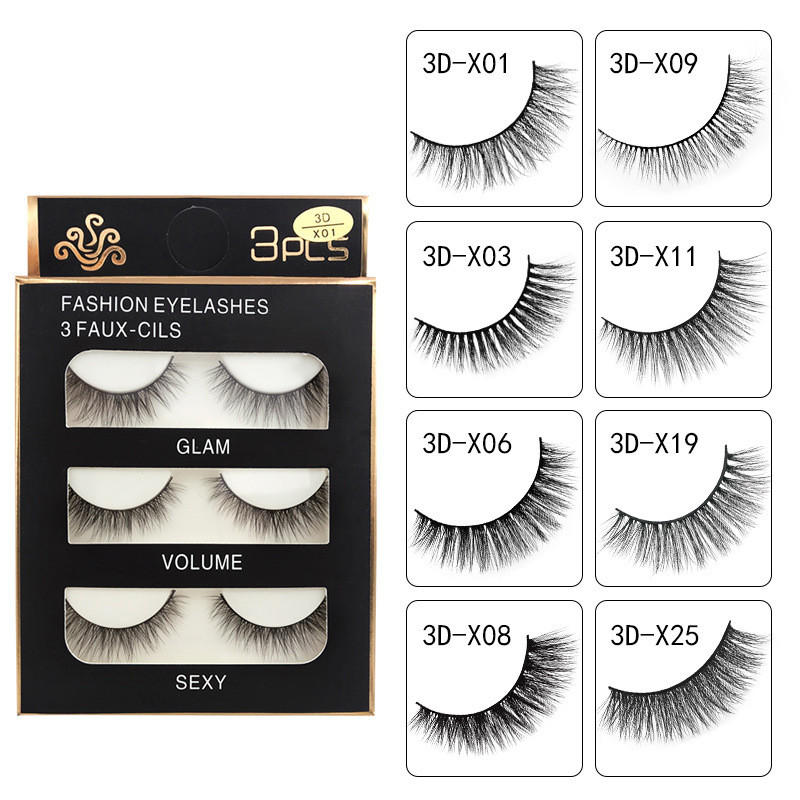 3D Mink Fake Extension Eyelashes 3 Pairs Natural Look Thick Soft Handmade False Eyelashes Set Eye Makeup
3D Mink Fake Extension Eyelashes 3 Pairs Natural Look Thick Soft Handmade False Eyelashes Set Eye Makeup