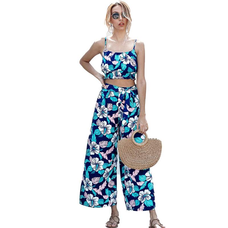 Boho Women Two Piece Set Leaves Print Off Shoulder Cropped Top Wide Leg Pants High Waist Slim New Sexy Suits Streetwear, Black
Boho Women Two Piece Set Leaves Print Off Shoulder Cropped Top Wide Leg Pants High Waist Slim New Sexy Suits Streetwear, Black