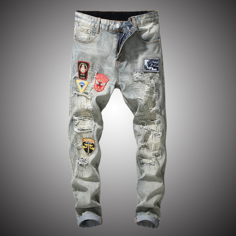Mens Skinny Jeans Fashion Vintage Denim Pants Casual Hole Pencil Pant Jeans Slim Fit Mens Trousers BP059, Blue
Mens Skinny Jeans Fashion Vintage Denim Pants Casual Hole Pencil Pant Jeans Slim Fit Mens Trousers BP059, Blue